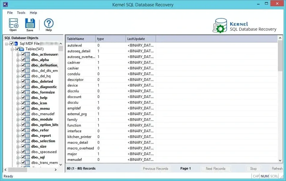 kernel sql recovery tool