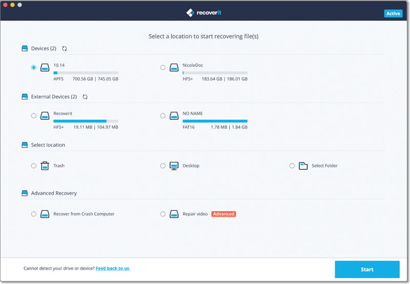 wondershare Recoverit data recovery for mac