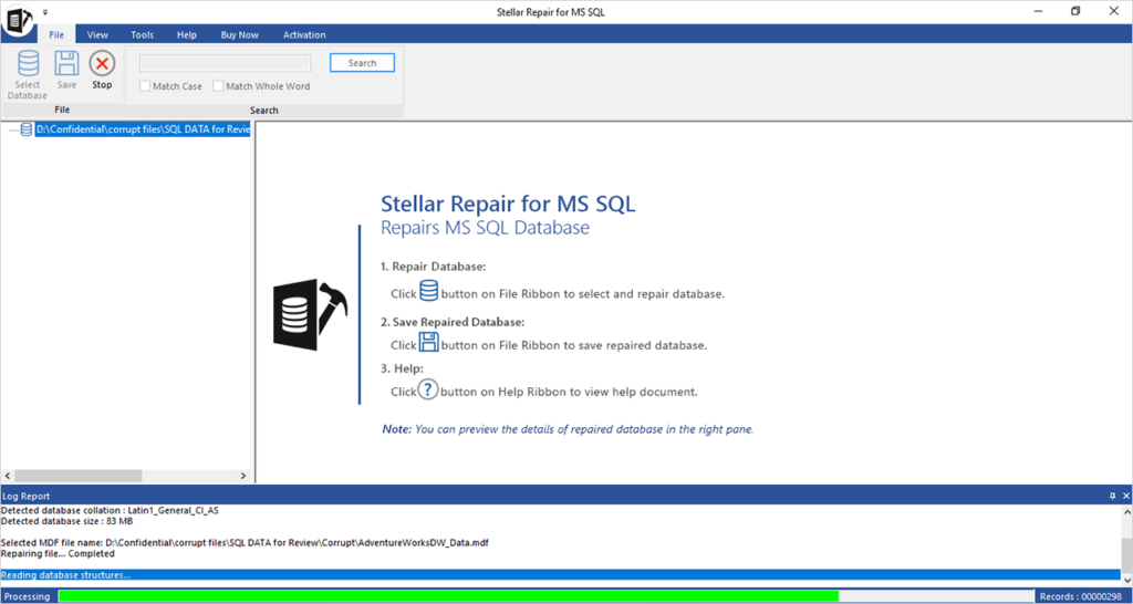 stellar sql recovery tool