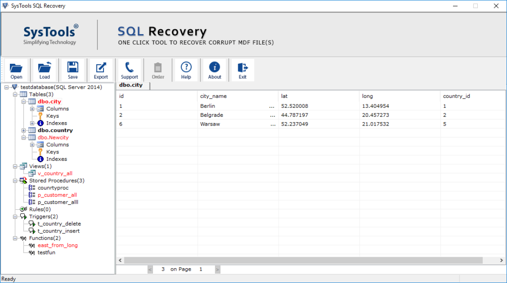 systools sql recovery tool